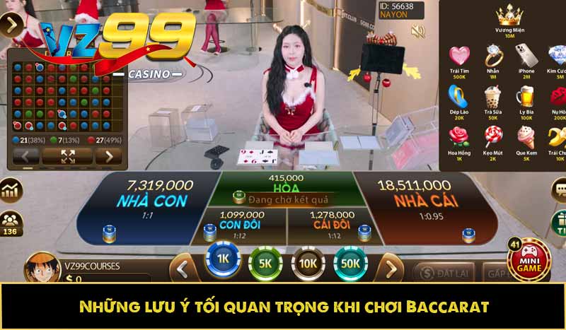 Baccarat - Trò chơi bài Casino đẳng cấp chơi trực tuyến 5 Những lưu ý tối quan trọng khi chơi Baccarat
